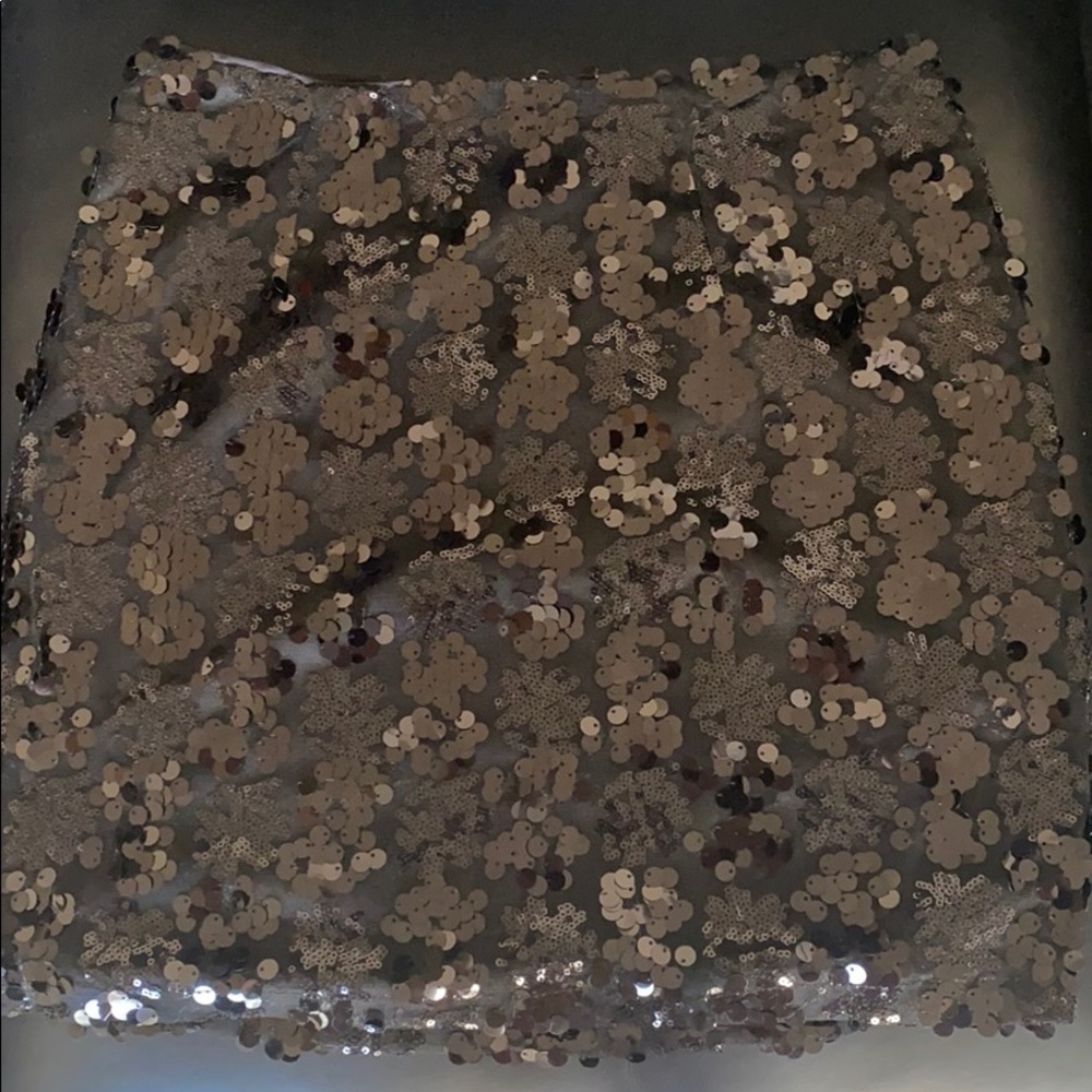 Black sequin mini skirt